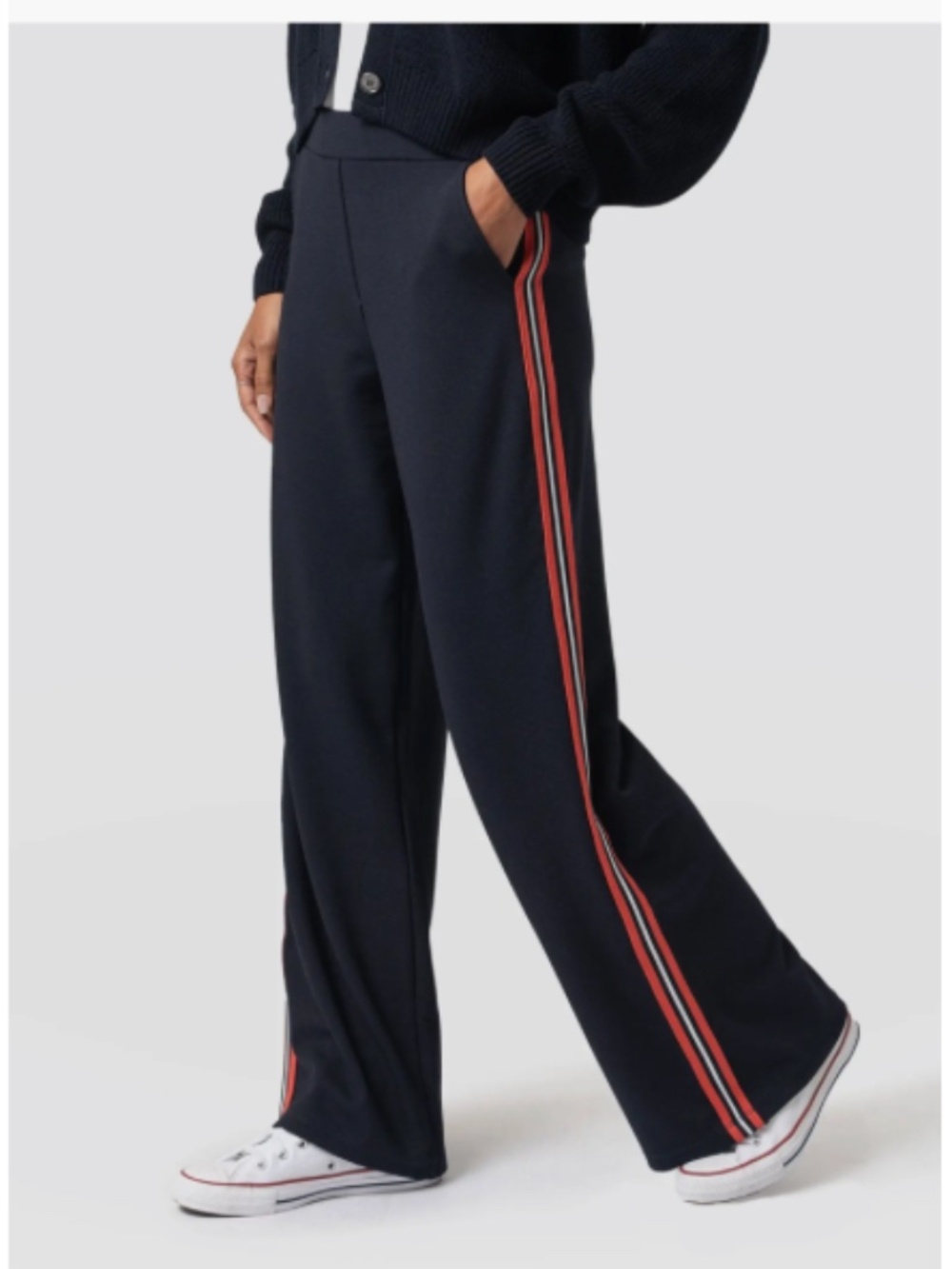Saint & Sofia - Victory Rib Wide Leg Pant Navy sz 12